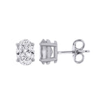 Lab Grown Diamond Oval Stud Earrings 2.00ct tw