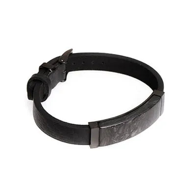 JOSEF ELIAS Carbon Fibre Leather Bracelet