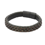 JOSEF ELIAS Men’s Stainless Steel & Leather Bracelet