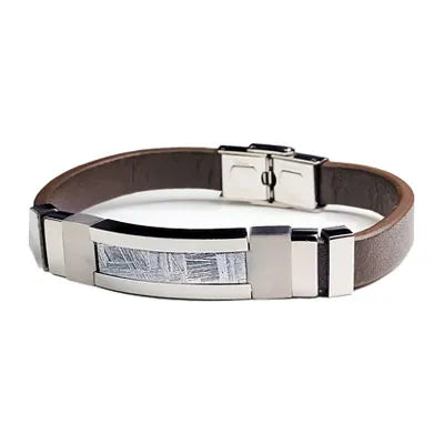 JOSEF ELIAS The Norseman Meteorite Leather Bracelet