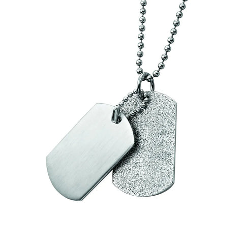 JOSEF ELIAS Men’s Stainless Steel Dog Tag Necklace