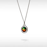 KORITE Essentials oval ammolite pendant in sterling silver