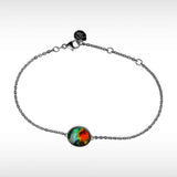 KORITE Essentials oval ammolite bracelet in sterling silver