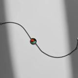 KORITE Essentials oval ammolite bracelet in sterling silver