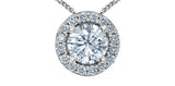 Lab Grown Diamond .63ct tw Halo Necklace