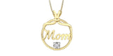 10kt Yellow Gold Mom Diamond Necklace