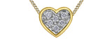 Yellow Gold Diamond Heart Necklace