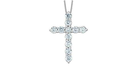 Lab Created Diamond Cross Necklace