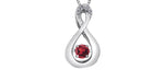 Pulse White Gold Birthstone Necklace - You choose