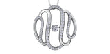 White Gold Pulse Diamond Necklace