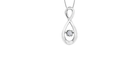 White Gold Pulse Infinity Diamond Necklace