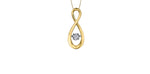 Yellow Gold Pulse Infinity Diamond Necklace