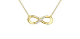 10kt Yellow Gold Diamond Infinity Necklace