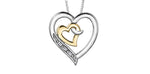 Diamond Double Heart Necklace