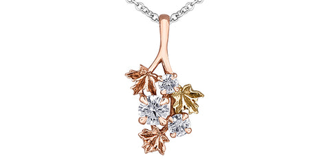 Maple Leaf Diamonds Enchanted Garden Pendant