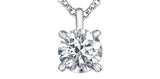 Lab Grown Diamond Solitaire Necklace 14kt - 1.50ct