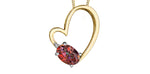 Yellow Gold Sunrise Topaz Heart Necklace