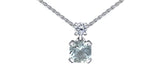 Maple Leaf Diamonds - Aquamarine Pendant