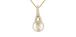 10kt Yellow Gold Pearl Drop Necklace