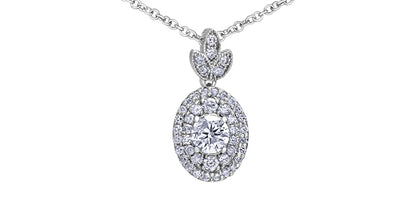 Canadian Diamond Double Halo Necklace