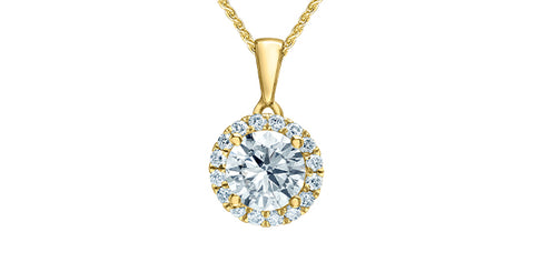 Diamond Evolution - 1.16ct tw Diamond Halo Necklace