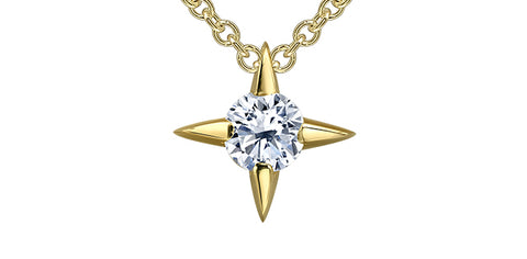 Maple Leaf Diamonds North Star Necklace