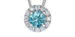 Lab Grown Diamond .33ct tw Halo Necklace