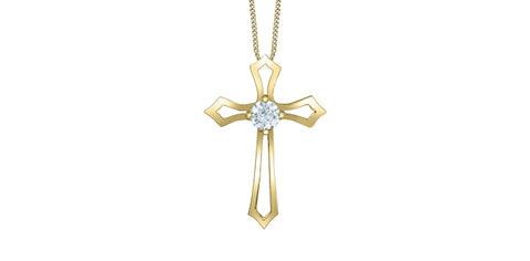 Lab Grown Diamond .20ct Cross Necklace