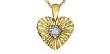 Yellow Gold Diamond Heart Necklace