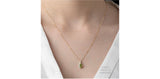 Yellow Gold Peridot & Diamond Necklace