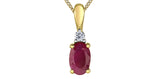 Yellow Gold Ruby & Diamond Necklace