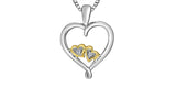 Diamond Double Heart Necklace