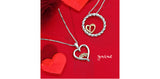 Diamond Double Heart Necklace
