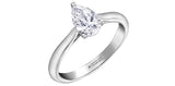 Maple Leaf Canadian Diamond Pear Solitaire Ring