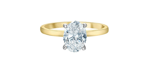 Lab Grown Diamond Oval Ring 14kt - 1.50ct