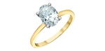 Lab Grown Diamond Oval Ring 14kt - 1.50ct