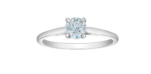 Lab Created Diamond Solitaire Ring 14kt - .50ct