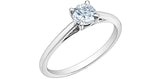 Lab Created Diamond Solitaire Ring 14kt - .50ct