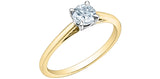 Lab Created Diamond Solitaire Ring 14kt - .50ct