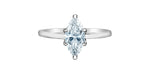 Lab Created Diamond Marquise Ring 14kt - 1.09ct