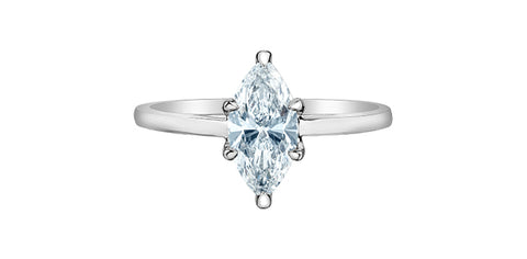 Lab Created Diamond Marquise Ring 14kt - 1.09ct