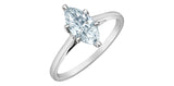 Lab Created Diamond Marquise Ring 14kt - 1.09ct