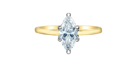 Lab Created Diamond Marquise Ring 14kt - 1.10ct