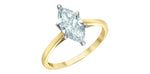 Lab Created Diamond Marquise Ring 14kt - 1.58ct