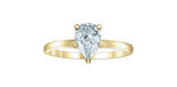 Lab Created Diamond Solitaire Ring 14kt - 1.08ct