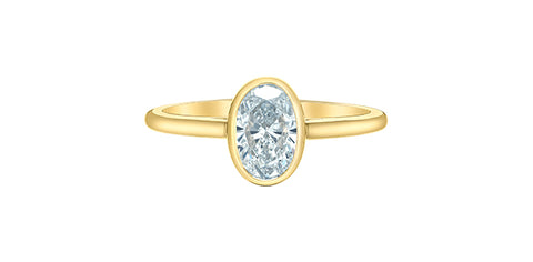 Lab Grown Diamond Oval Solitaire Ring - 1.00ct