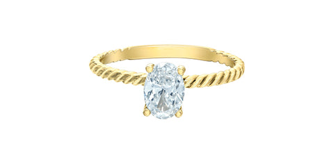 Lab Grown Diamond Oval Ring 14kt - 1.59ct