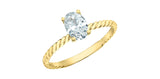 Lab Grown Diamond Oval Ring 14kt - 1.59ct