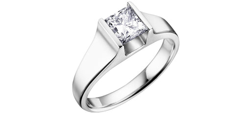 Maple Leaf Canadian Diamond Solitaire Ring