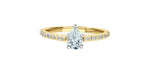Lab Grown Diamond Pear Ring 14kt